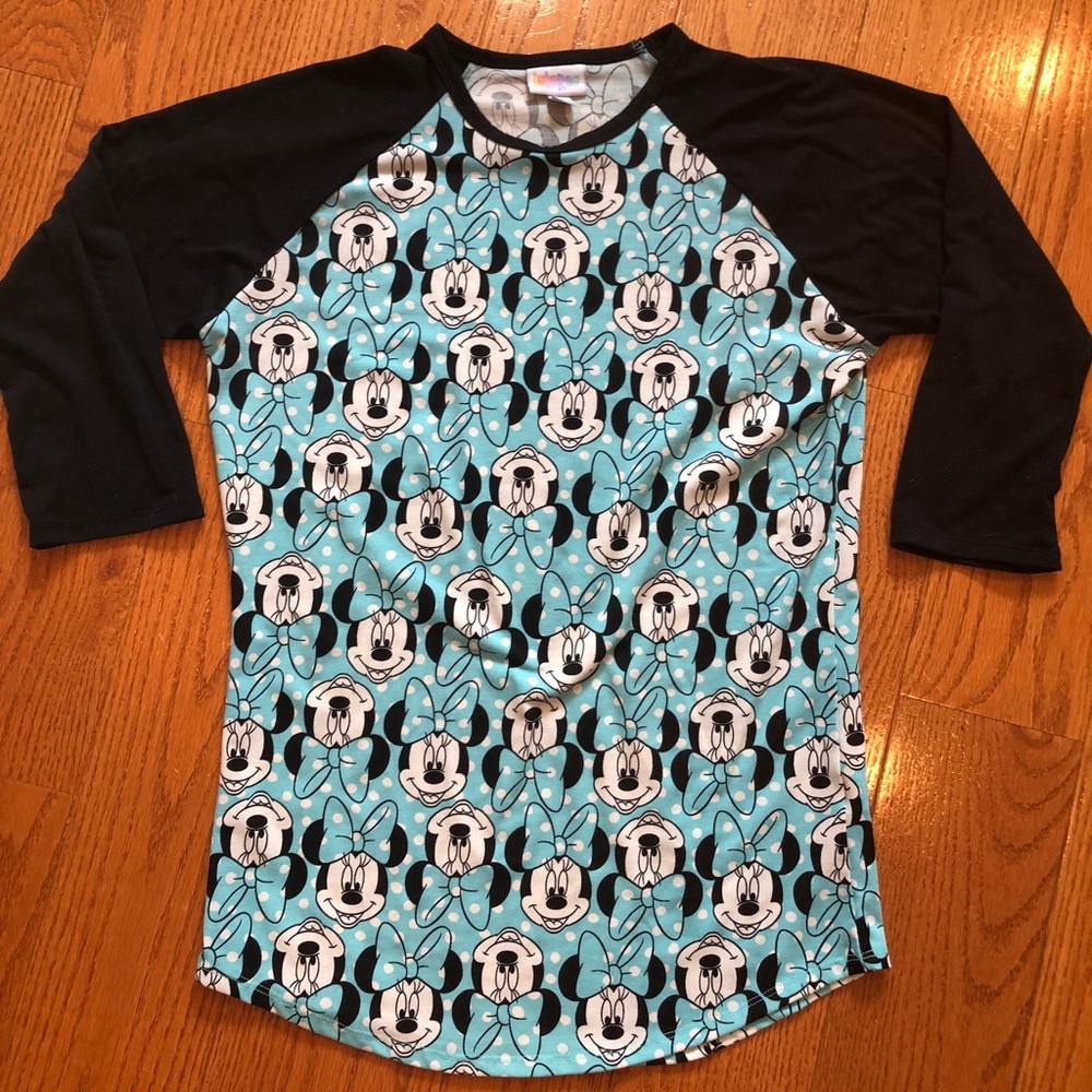 ✨ Disney LuLaRoe Minnie Mouse 3/4 Sleeve Raglan Top | Size Small